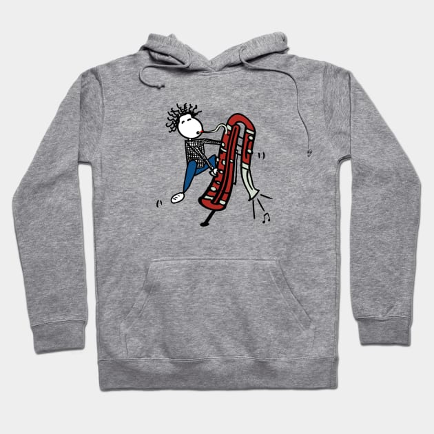 Contrabassoon man Hoodie by Guastevi